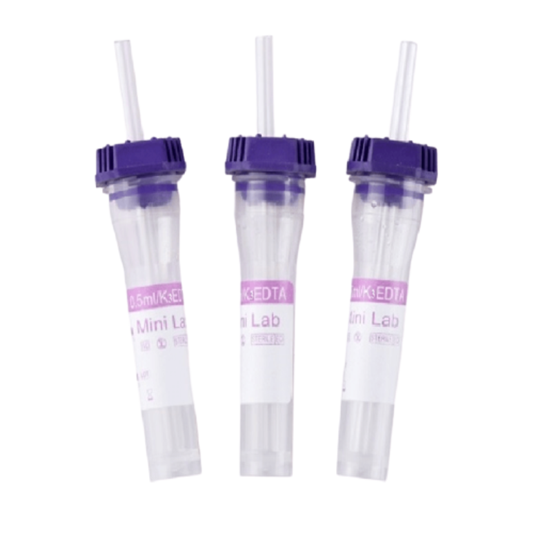 Мікро пробірка з капіляром, 0,25 мл, ЕДТА K3, Лавандова, 8x45 мм ПП